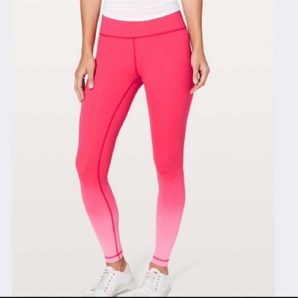 Lululemon Pink Ombré Leggings size 6
